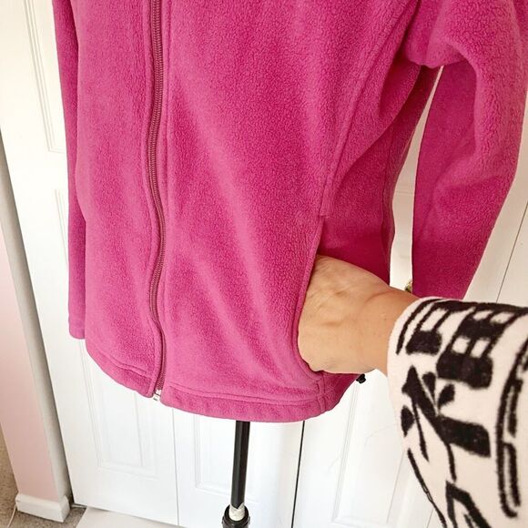 Columbia Full Zip Fleece Polyester Large Mock Neck Jacket - Picture 7 of 13